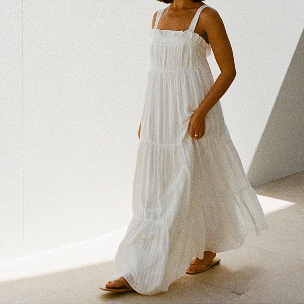 SABO SKIRT Keisha Dress in white, worn once